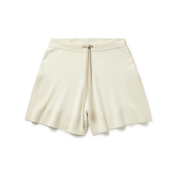 RICK OWENS Cashmere Drawstring Shorts - Ivory